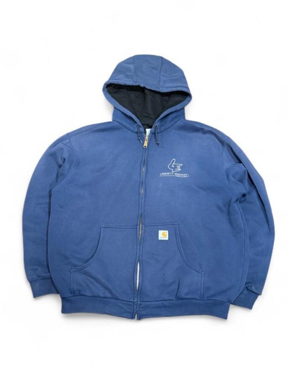 Vintage Carhartt Thermal Lined Sun Faded Zip Up Hoodie